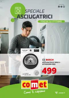 Anteprima dell'opuscolo Volantino Asciugatrici e Lavasciuga dal negozio Comet valido da 10/10/2025