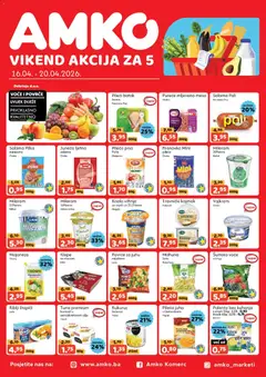 Pregled letka Vikend akcije trgovine AMKO vrijedi od 16.04.2026