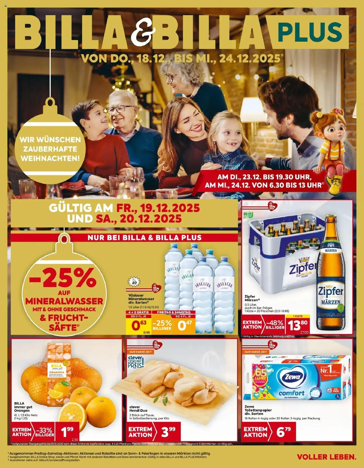 Vorschau der Angebote: Billa Oberndorf Bei Salzburg, Lamprechtshausen, Maria Alm gültig ab 18.12.2025