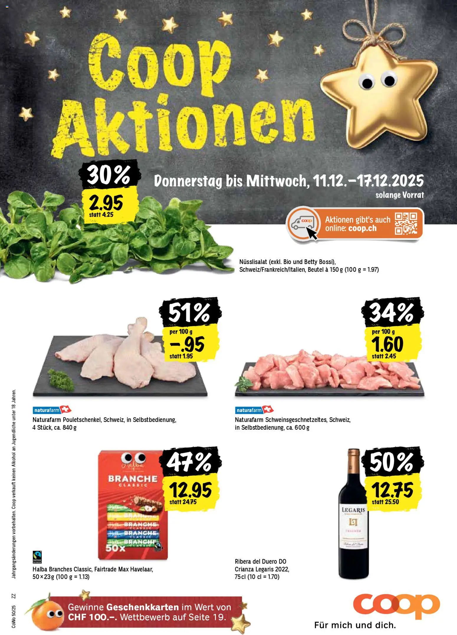 Vorschau des Merkblatts Una settimana di azioni vom Shop Coop gültig von 11.12.2025 bis 17.12.2025
