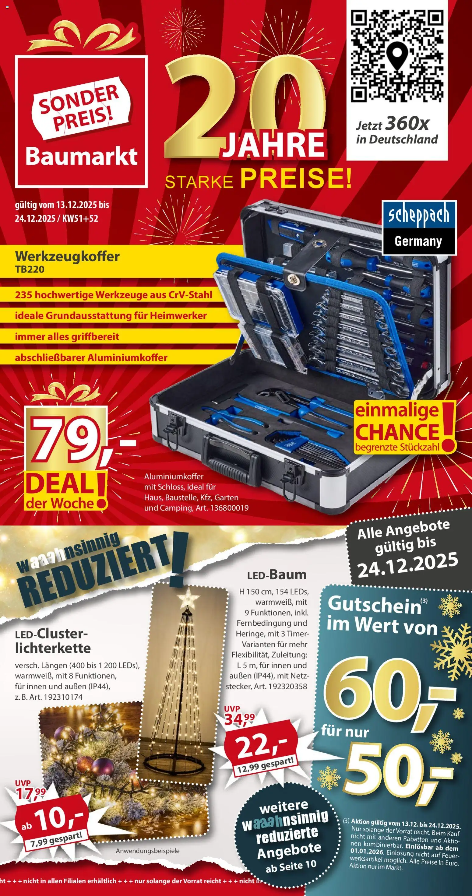 Vorschau von dem Prospekt des Geschäftes Sonderpreis Baumarkt, gültig ab dem 13.12.2025