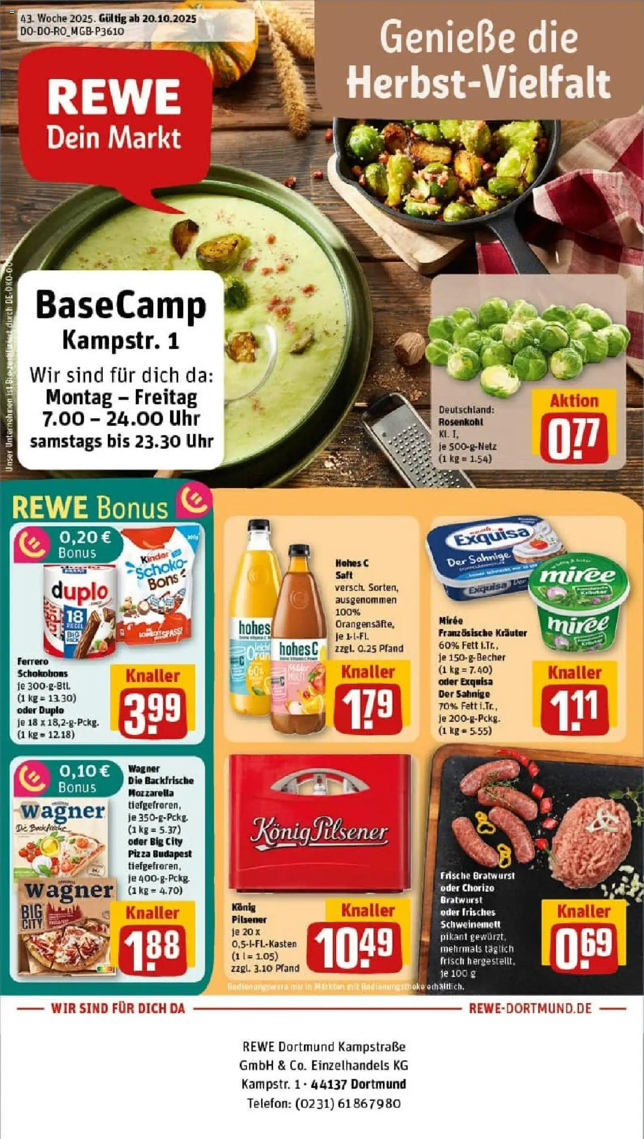 REWE Prospekt ab 19.10.2025 nächste Woche - Prospekt Dortmund	