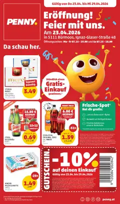 Vorschau der Angebote: Penny Markt Penny Markt Eröffnung in 5111 Bürmoos gültig ab 23.04.2026