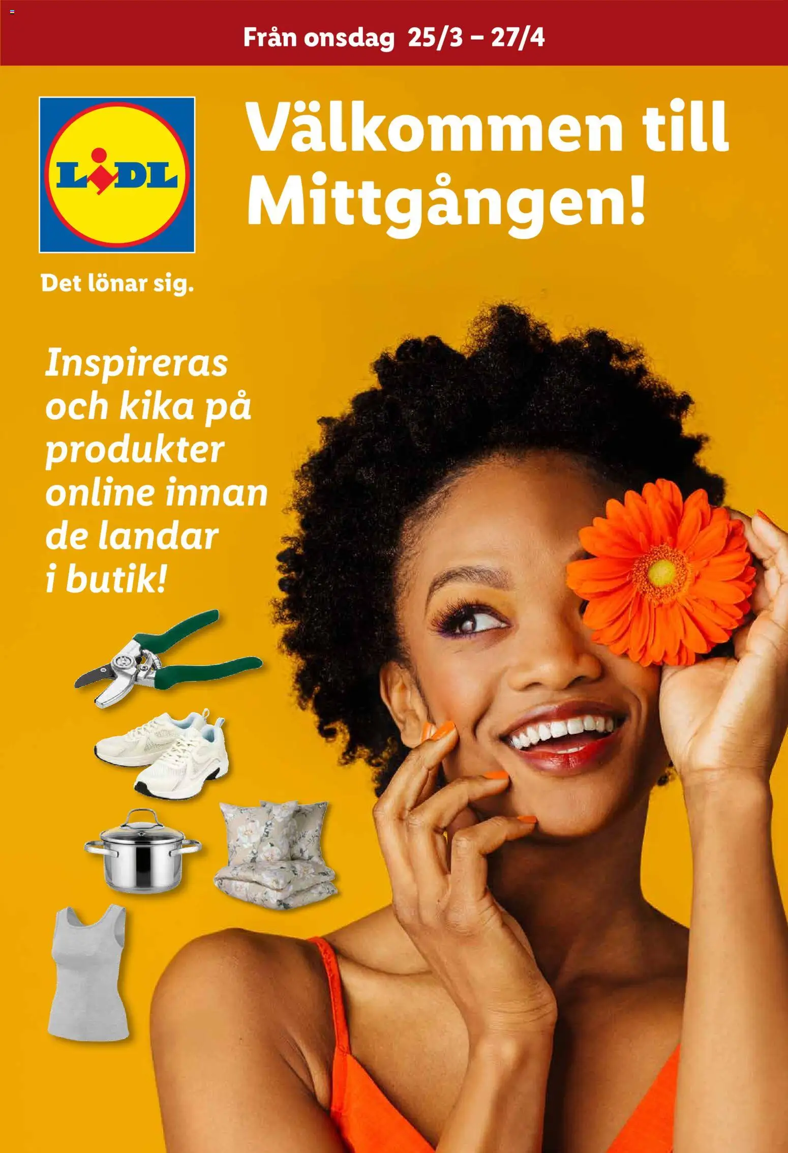 Förhandsgranska reklamblad Lidl erbjudanden välkommen till mittgången från butik Lidl gäller från 25/03/2026
