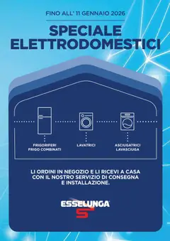 Anteprima dell'opuscolo Volantino Speciale Elettrodomestici dal negozio Esselunga S valido da 27/11/2025
