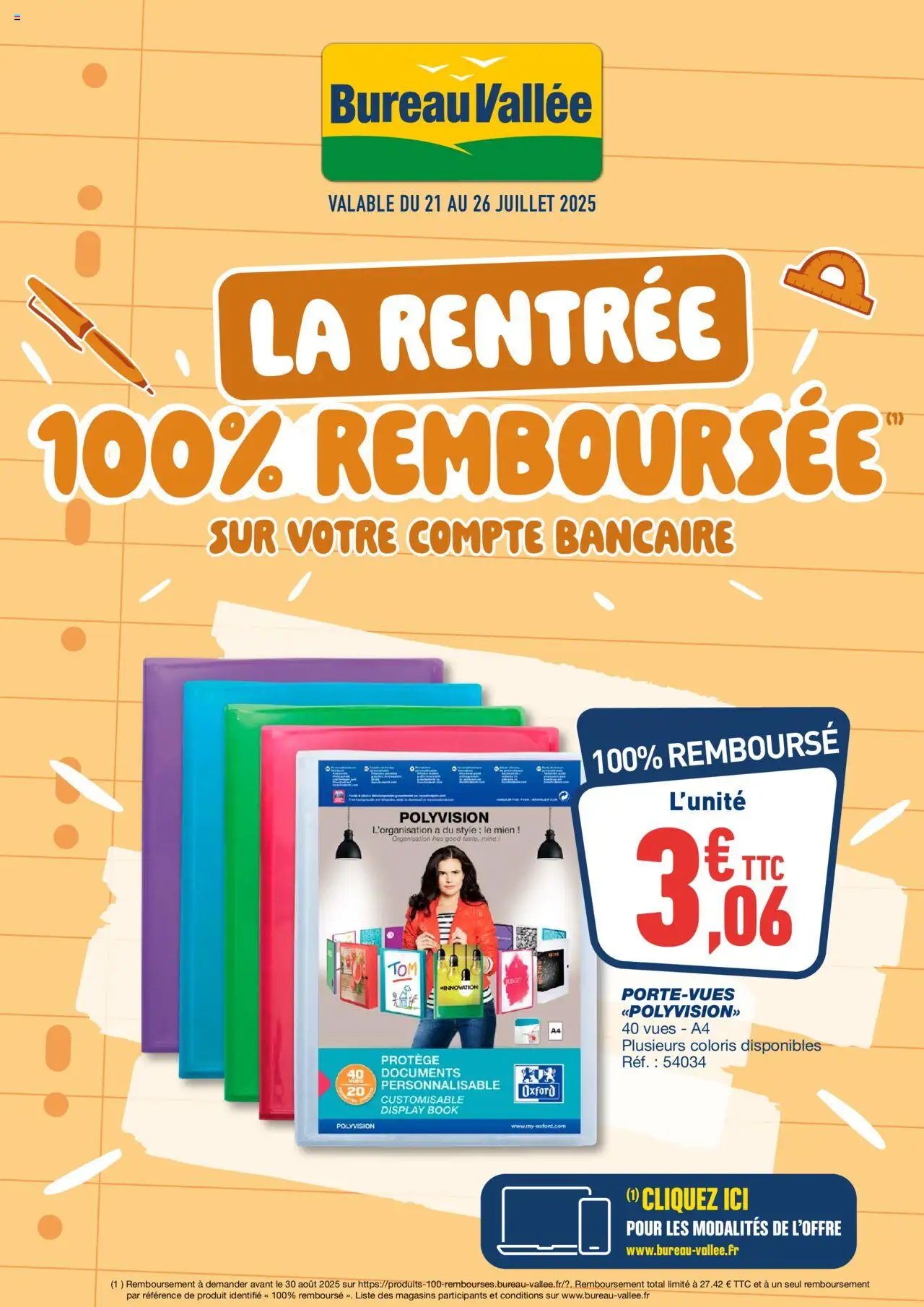 Catalogue de la boutique Bureau Vallée valable du 21/07/2025 - Page numéro 1 - Bureau