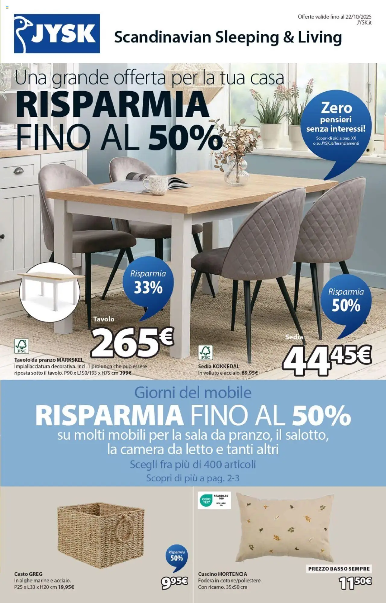 Volantino JYSK valido da 02/10/2025 numero di pagina 1
