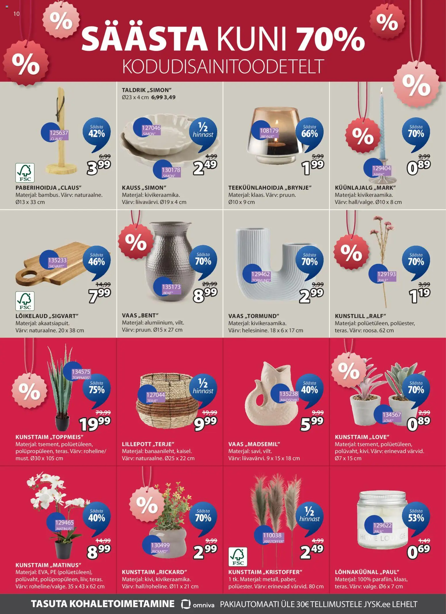 JYSK kliendilehe eelvaade alates 2026.01.06