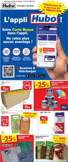 Prévisualisation de Publicité du magasin Hubo formulaire valide 10/09/2025