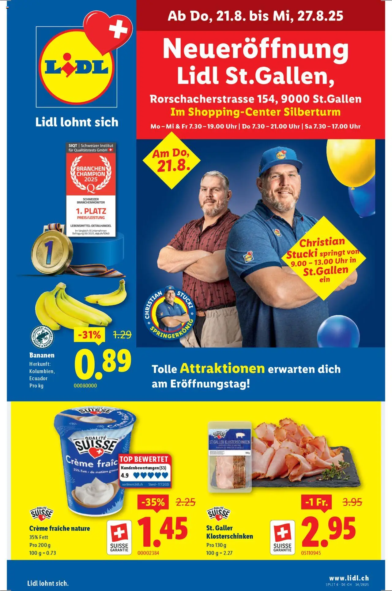 Lidl Aktionen St.Gallen ab 21.08.2025 - Seitennummer 1