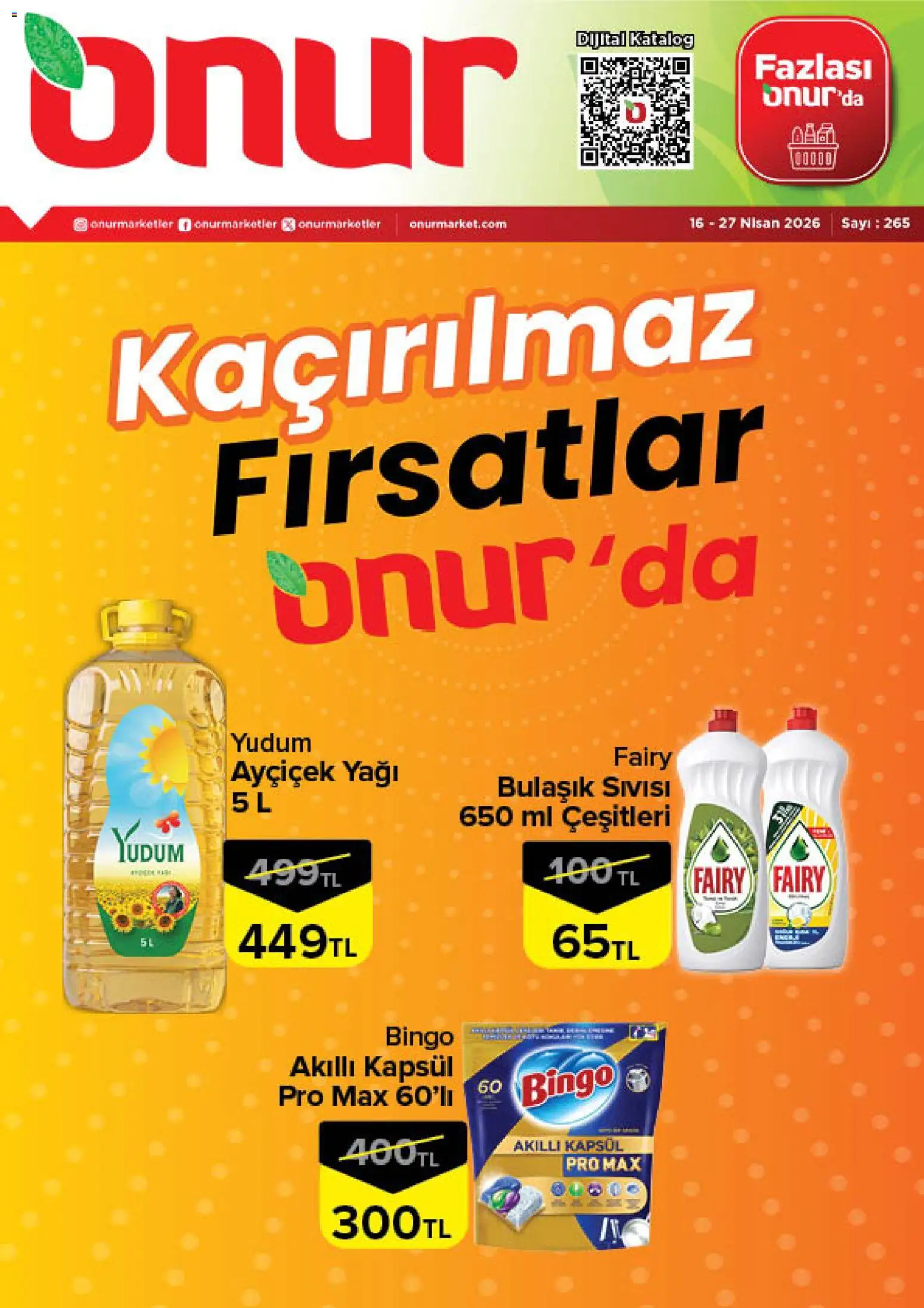 Onur Market Onur Market Katalog 16.04.2026 - Broşürünün önizlemesi