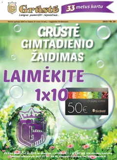 GRUSTE parduotuvės leidinio Leidinys galiojančio nuo 2025.07.21 peržiūra