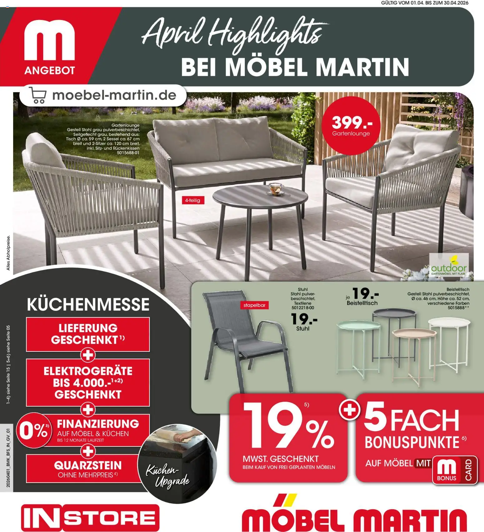 Vorschau von dem Prospekt des Geschäftes Möbel Martin, gültig ab dem 01.04.2026