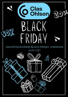 Kaupan Clas Ohlson Black Friday esikatselu, voimassa 17/11/2025