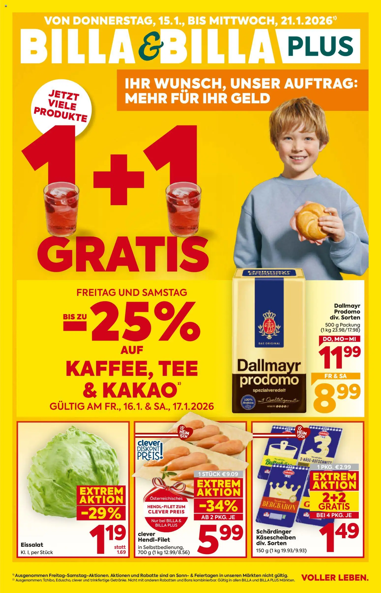 Vorschau der Angebote: Billa Salzburg gültig ab 15.01.2026