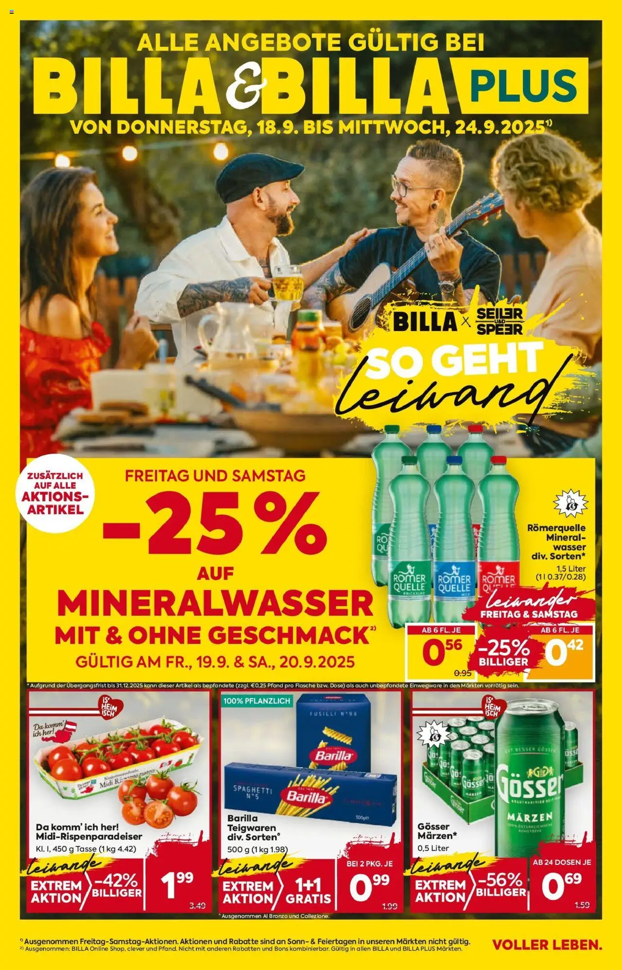  BILLA Flugblatt ab 17.09.2025 vorschau >> BILLA: Flugblatt gültig bei BILLA & BILLA PLUS - Seite 1