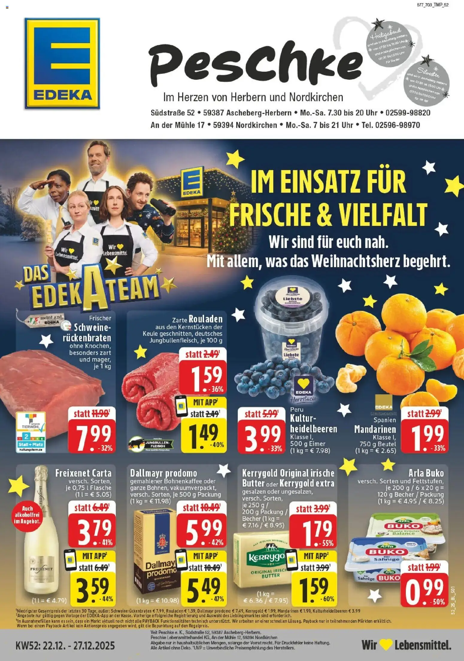 Vorschau von dem Prospekt des Geschäftes Edeka, gültig ab dem 22.12.2025
