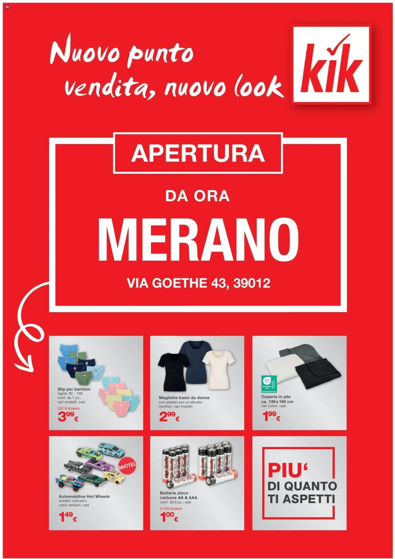 Volantino KiK valido da 18/06/2025 numero di pagina 1 - Pile, Carbone, Slip, Batterie, Coperta