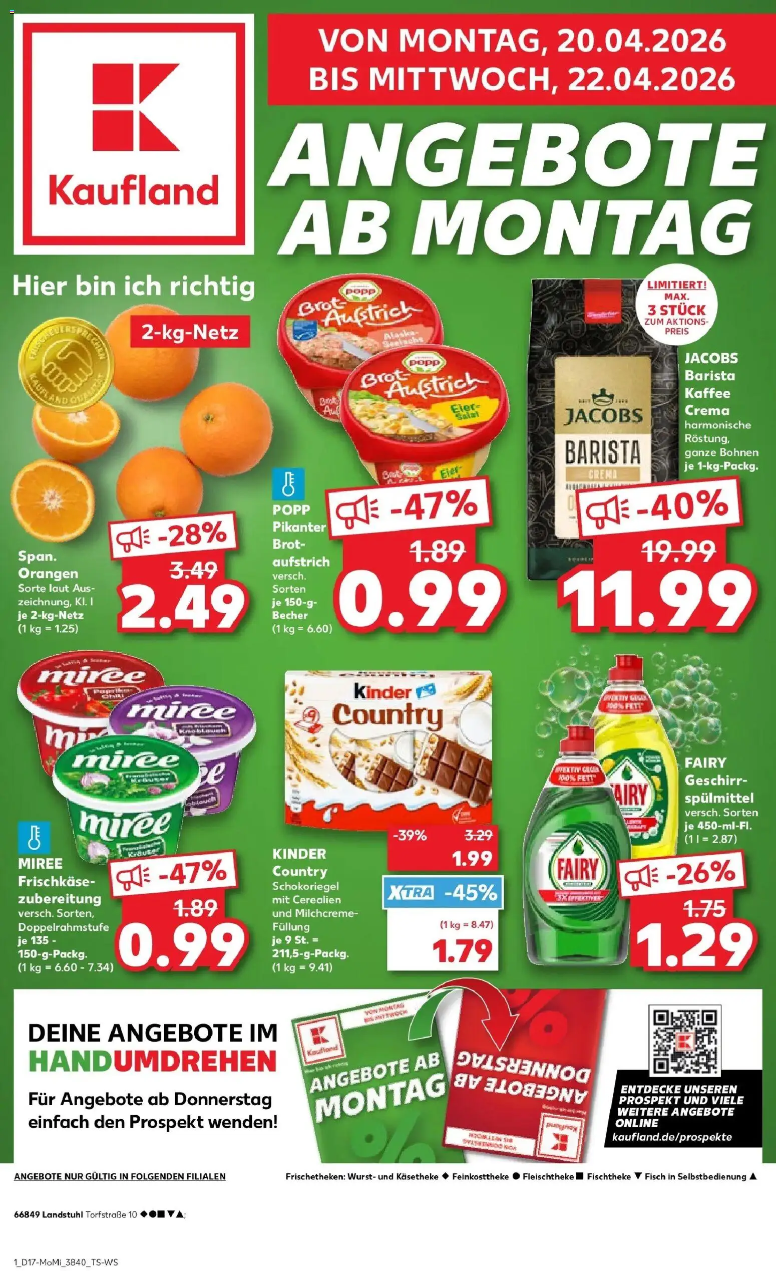 Vorschau von dem Prospekt des Geschäftes Kaufland, gültig ab dem 20.04.2026