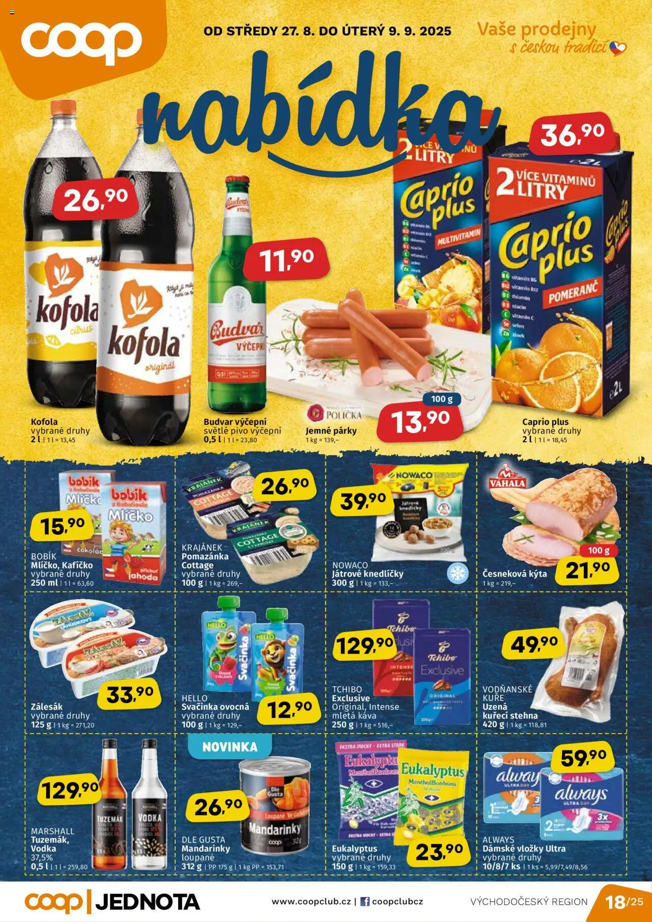  COOP Leták - Východočeský region (27.08.2025) - Jednota leták