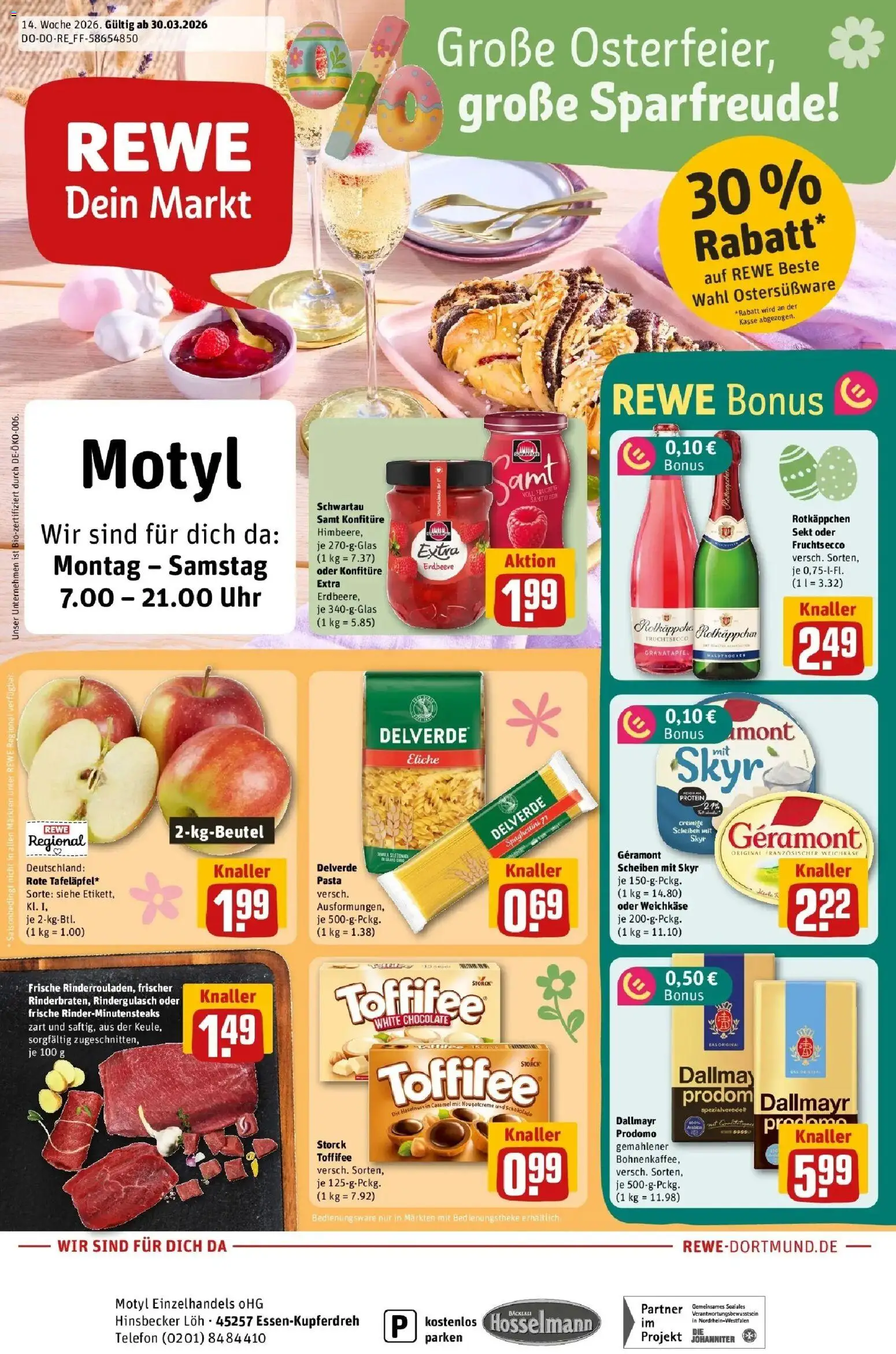 Vorschau von dem Prospekt des Geschäftes Rewe, gültig ab dem 30.03.2026