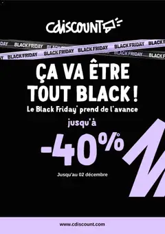Prévisualisation de Black Friday du magasin Cdiscount formulaire valide 04/11/2025