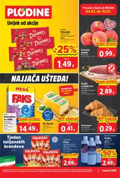 Pregled letka Katalog trgovine Plodine vrijedi od 04.02.2026