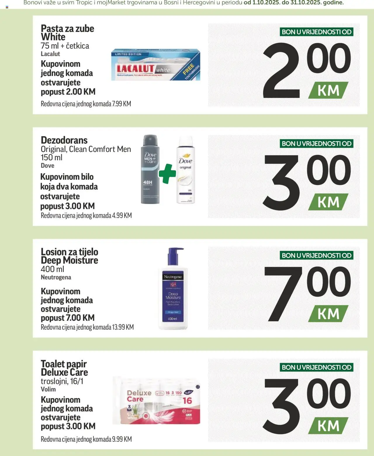 Pregled letka Katalog trgovine mojMarket vrijedi od 2025.10.01