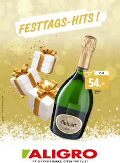 Vorschau des Merkblatts Aktionen Festtags-Hits Schlieren, Gossau SG, Frauenfeld, Rapperswil-Jona, Sargans, Bern, Brüttisellen, Pratteln, Emmen, Spreitenbach vom Shop Aligro gültig von 03.11.2025 bis 15.11.2025