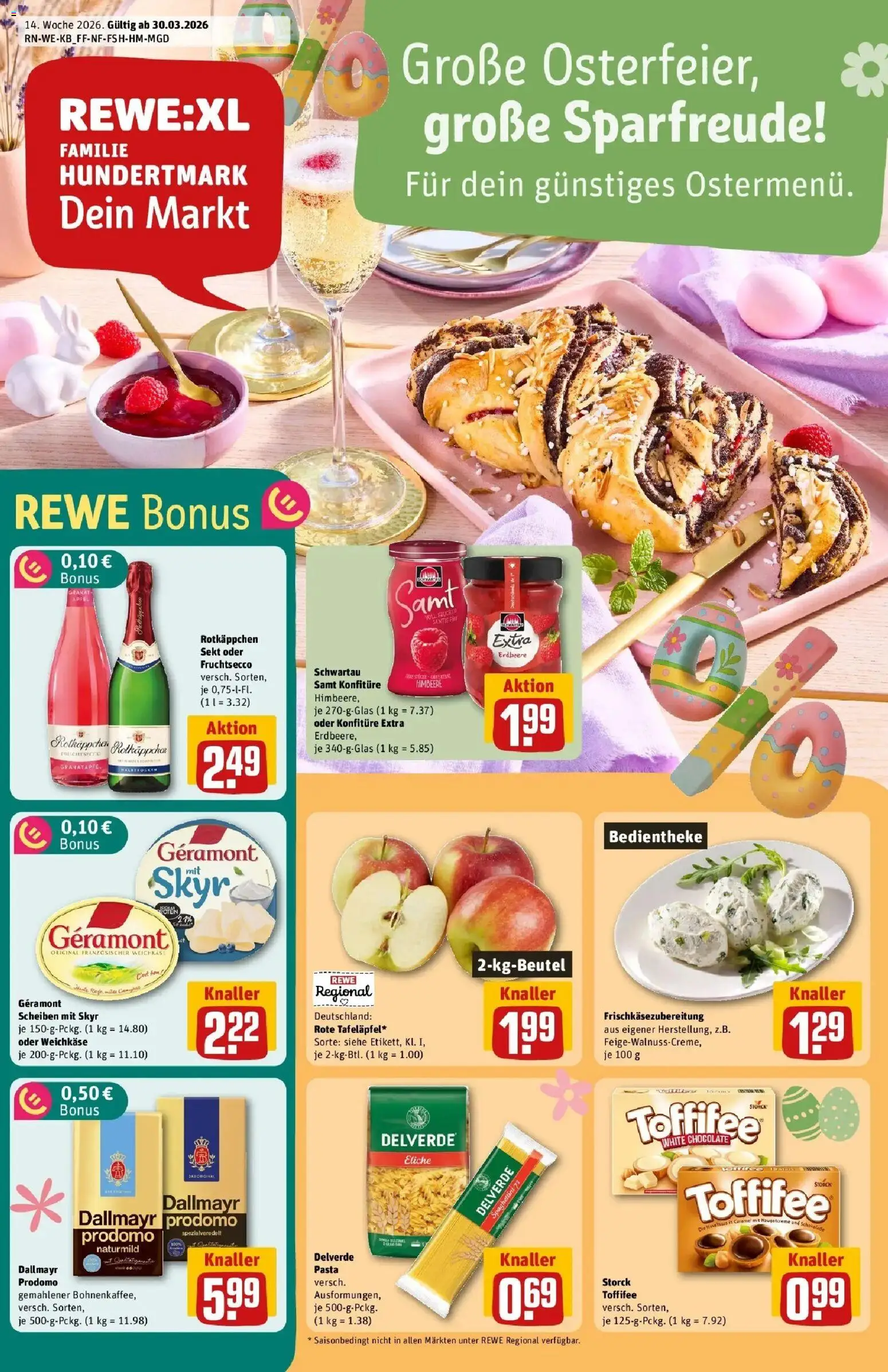 Vorschau von dem Prospekt des Geschäftes Rewe, gültig ab dem 30.03.2026