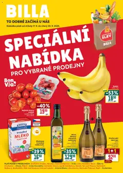 Náhled nabídky: Billa Leták - Speciální nabídka: vybrané prodejny platný od 17.09.2025