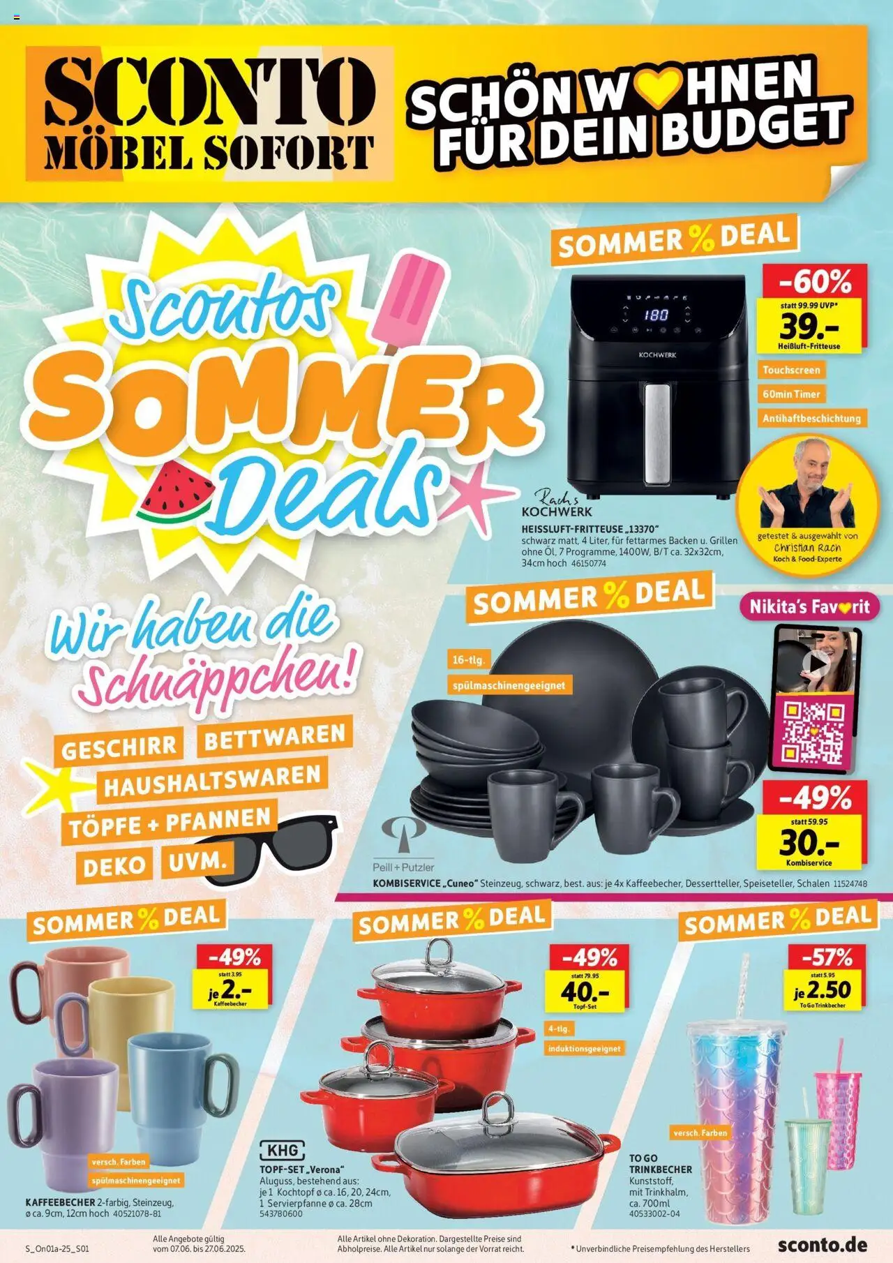 Sconto SCONTO: Prospekt (vom 07.06.2025 - 27.06.2025) - Heißluftfritteuse