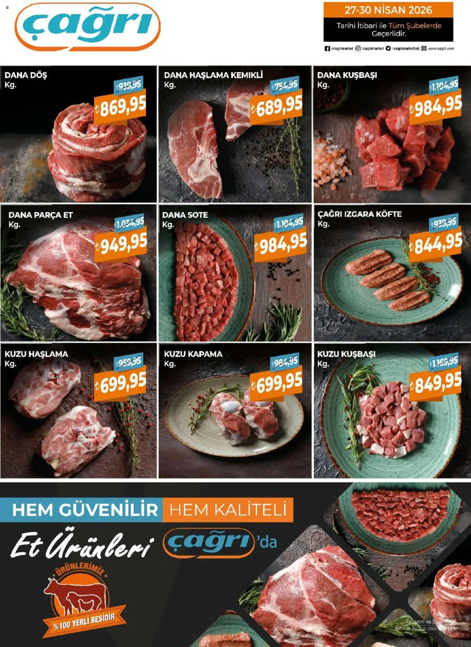 Çağrı Market Çağrı Market - Kasap Katalog 27.04.2026 - Broşürünün önizlemesi