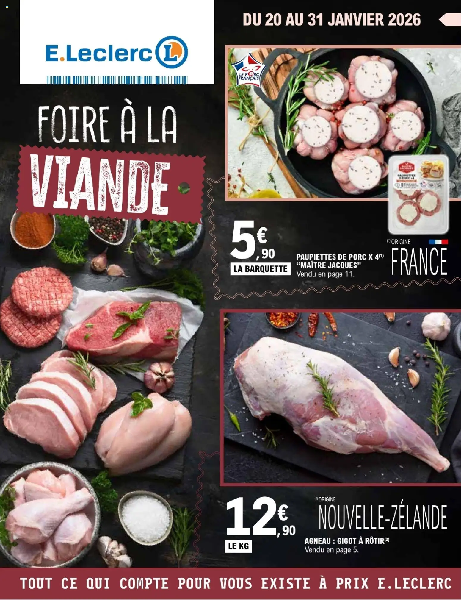 Prévisualisation de Catalogue Foire à la viande du magasin E.Leclerc formulaire valide 20/01/2026