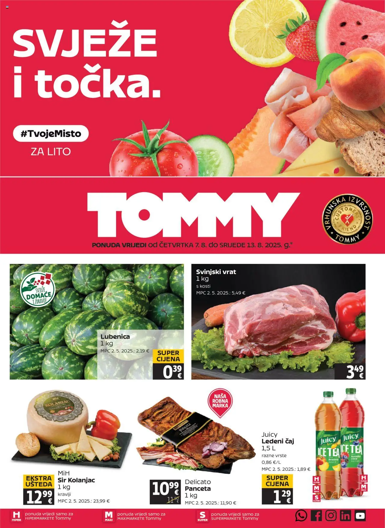 Tommy aktualni Katalog vrijedi od 07.08.2025 - tjedna akcija broj stranice 1