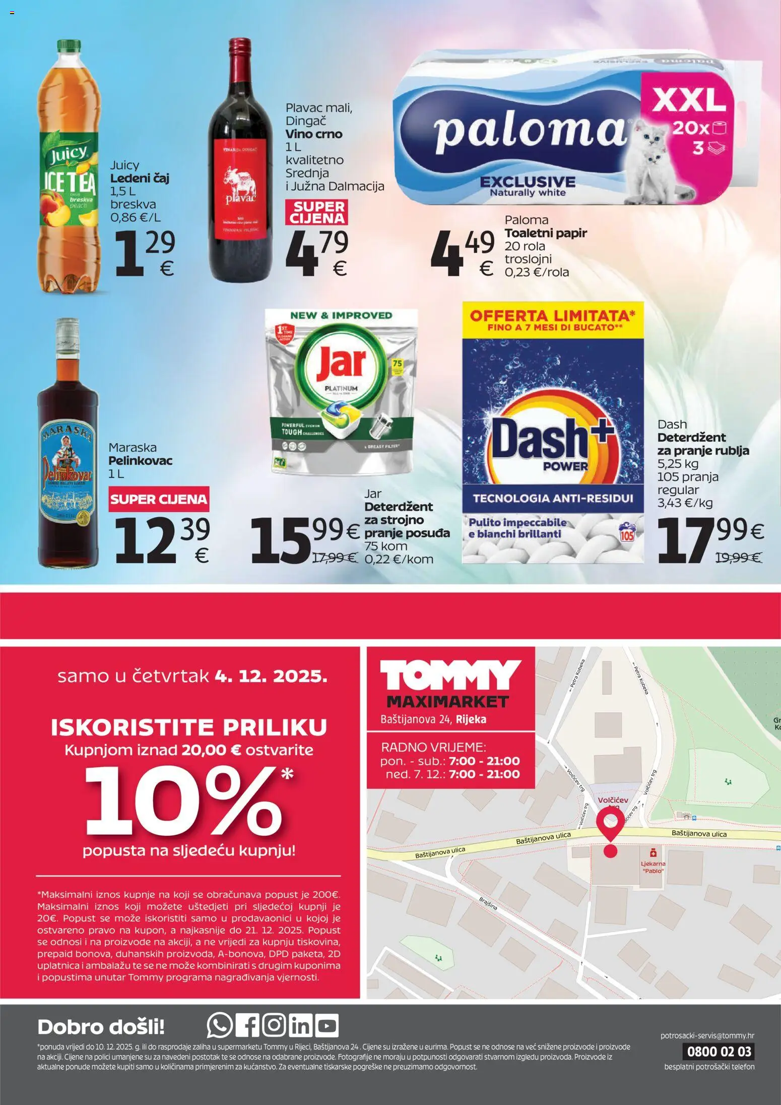 Pregled letka Super ponuda povodom otvaranja u Rijeci trgovine Tommy vrijedi od 04.12.2025