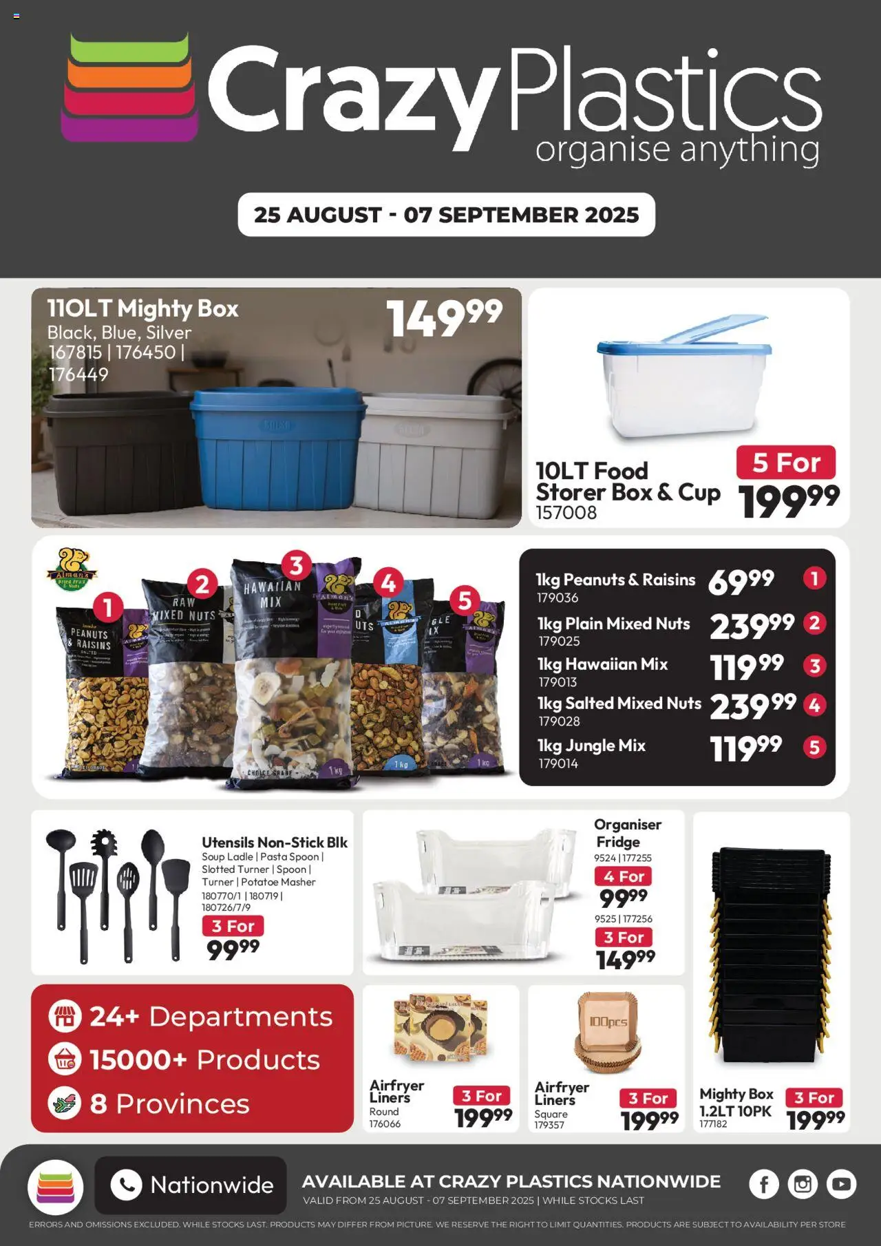 Crazy Plastics Specials from 25/08 - 07/09/2025 > Promotions