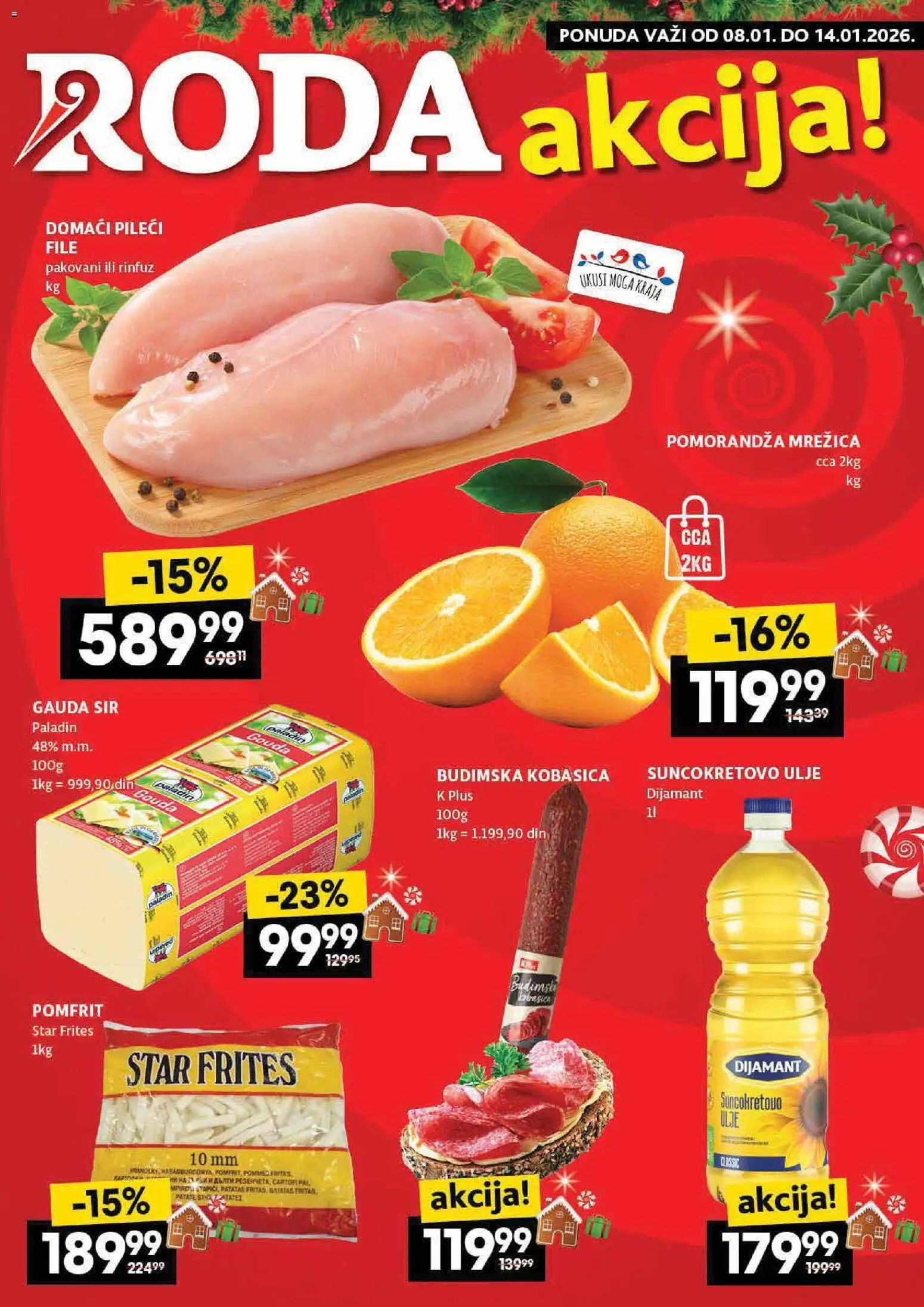 Pregled Roda kataloga - važi od 08.01.2026