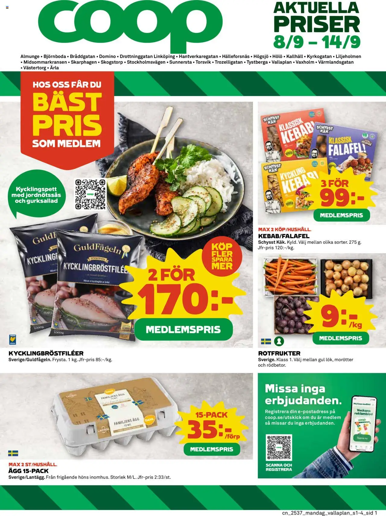 Almunge är giltig 08/09 2025 > Veckans Erbjudanden gäller från 08/09/2025 till 14/09/2025 sidnummer 1