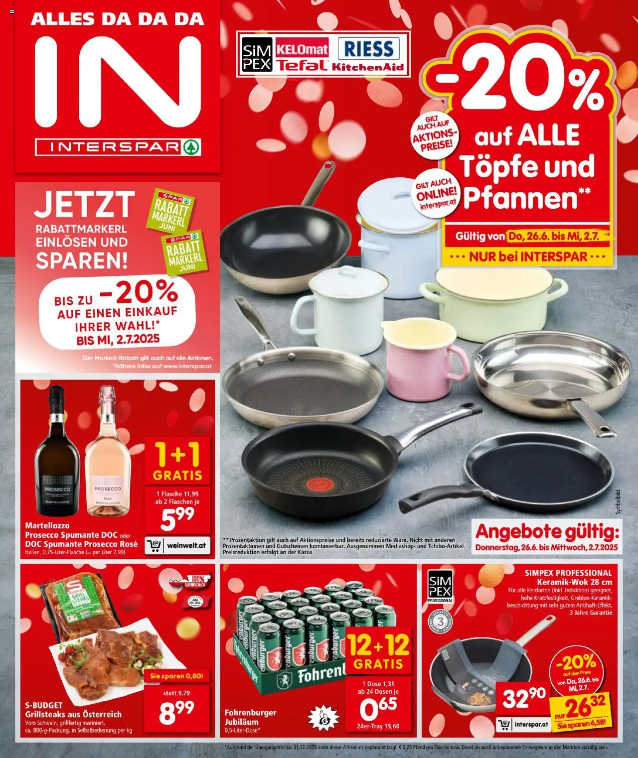  INTERSPAR Flugblatt 26.06.2025 - Angebote "Prospekt aktuell" - Seite 1