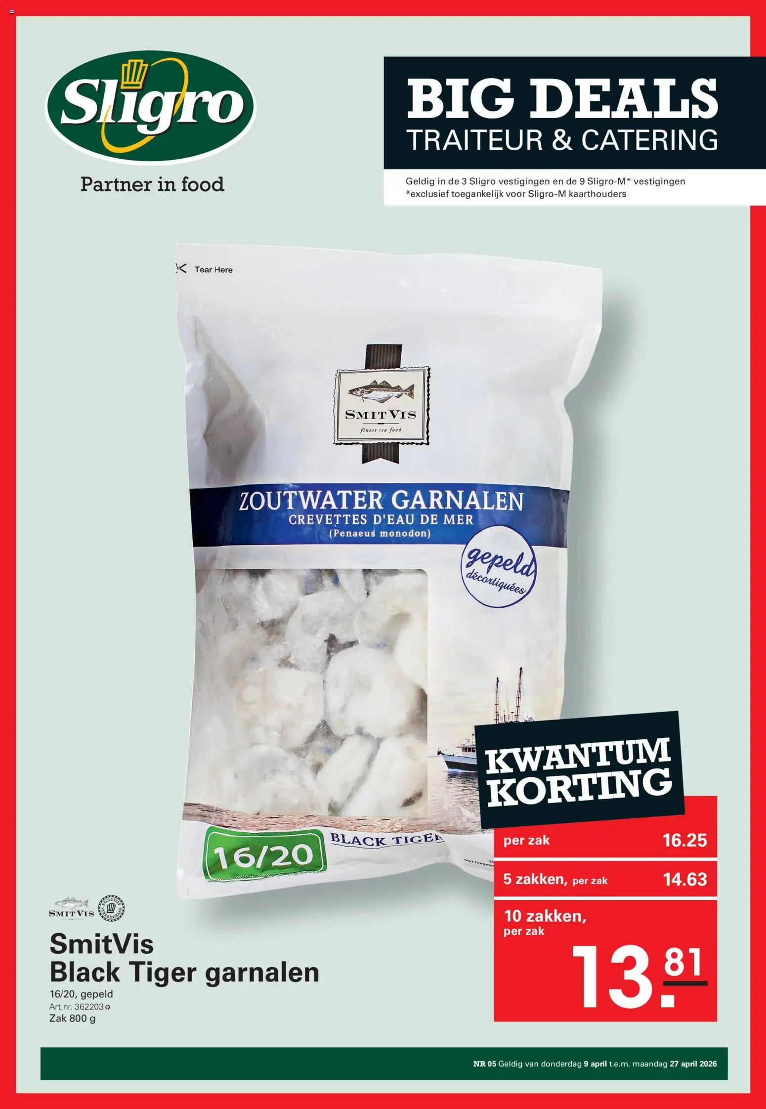 Voorbeeld van Sligro Deals van winkel Sligro geldig vanaf 09/04/2026