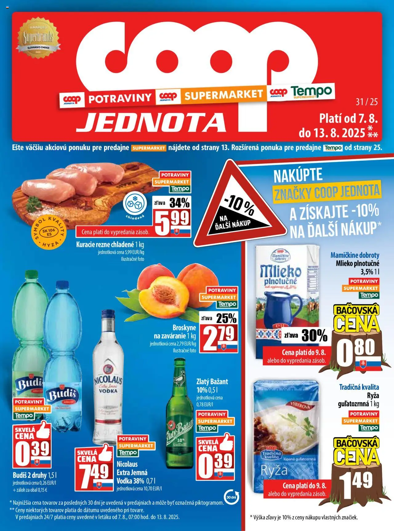 COOP Jednota leták od 07.08.2025 > Akčná ponuka online