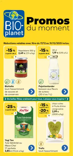 Voorbeeld van Publicité van winkel BioPlanet geldig vanaf 17/12/2025