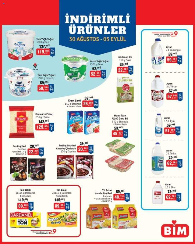 BİM - 30 Ağustos-05 Eylül, İndirim