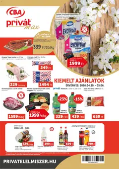 PRIVÁT - PRIVÁT Aktuális szórólap MAX megtekintése, amely érvényes 2026.04.30.-től