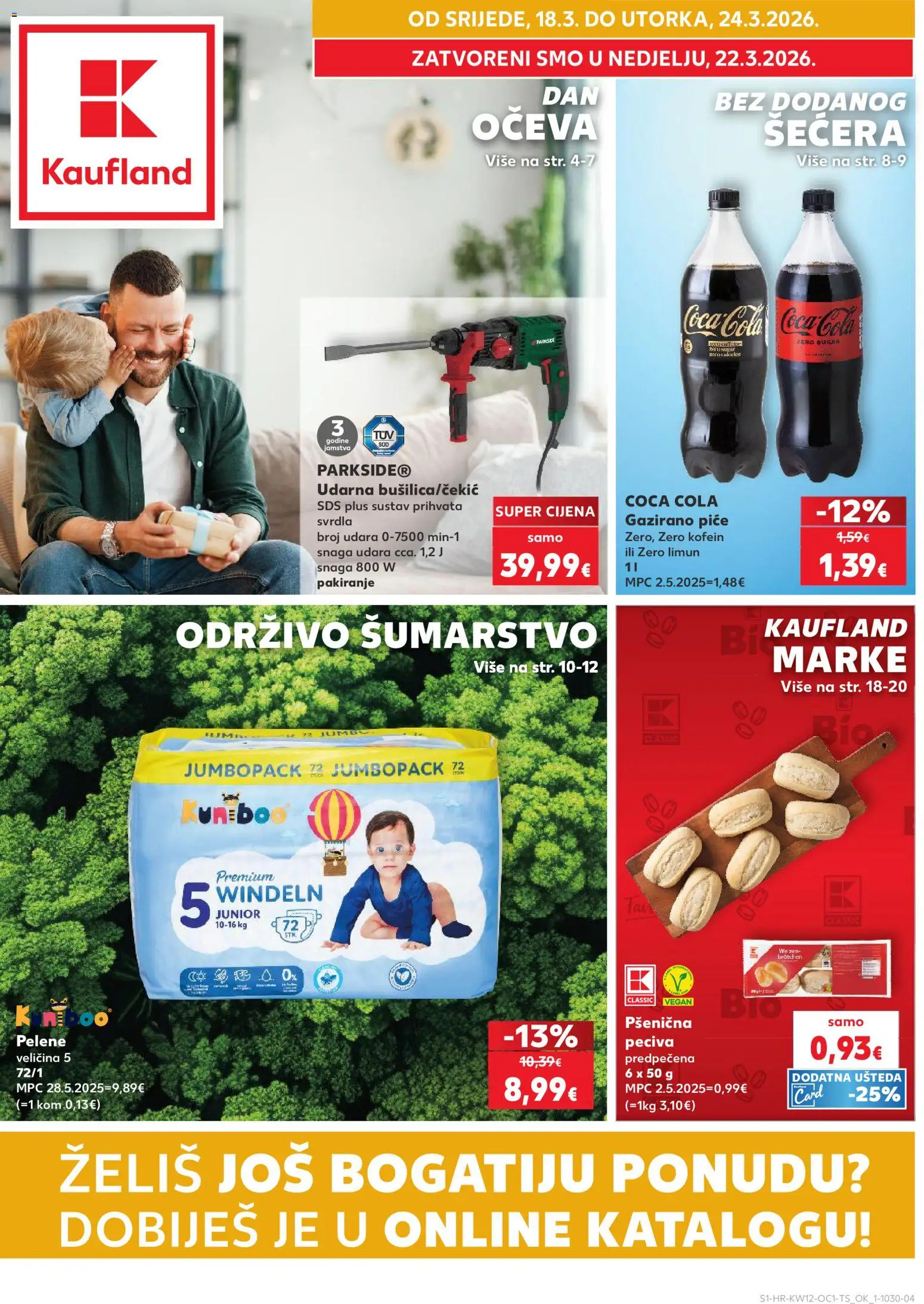 Pregled letka Split-Ravne njive trgovine Kaufland vrijedi od 18.03.2026