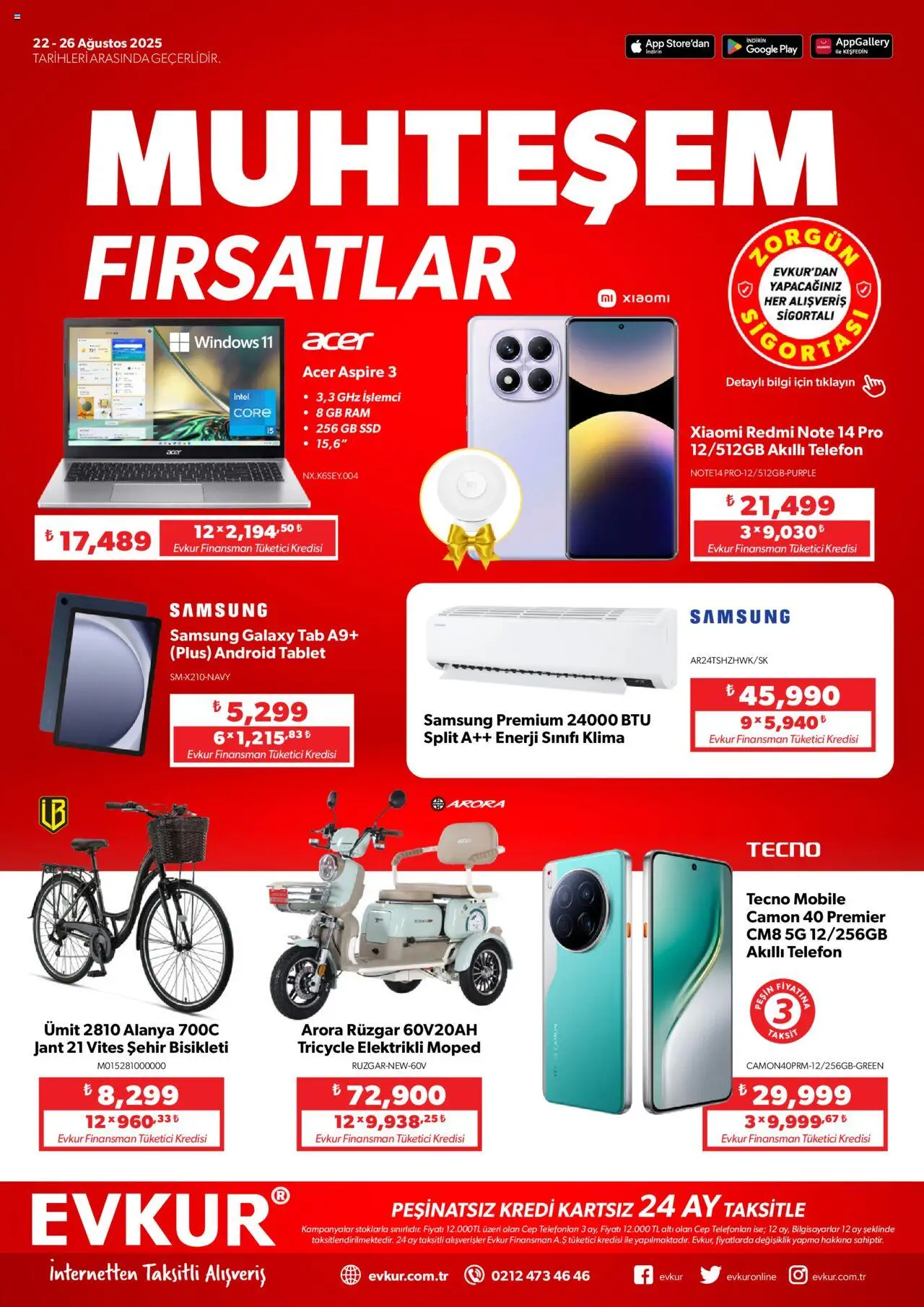 Evkur Katalog (22 - 26 Ağustos 2025) - Sayfa numarası 1