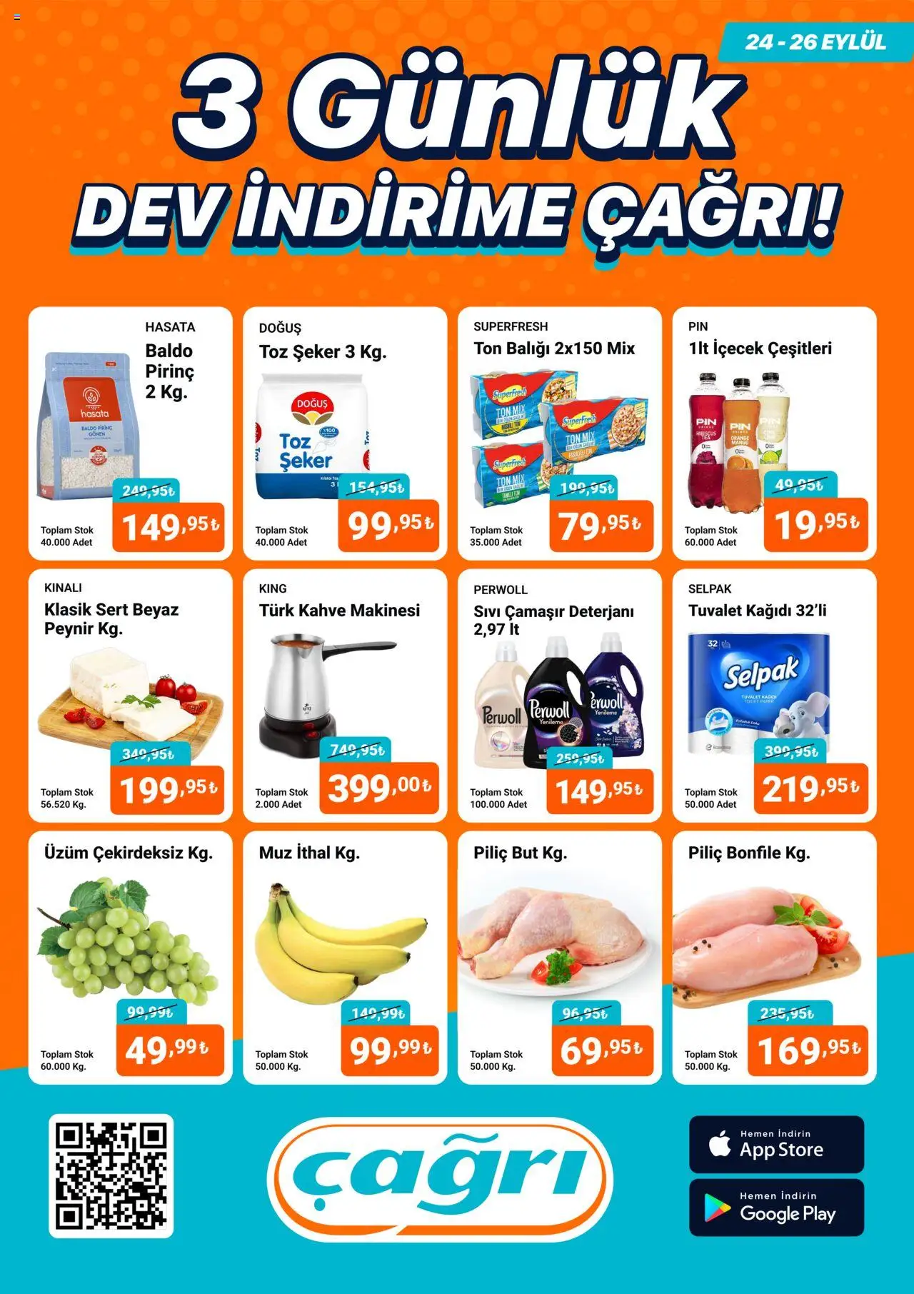 Çağrı Market Dev İndirim Kataloğu (24 Eylül 2025) - Indirim, Broşür - Sayfa numarası 1