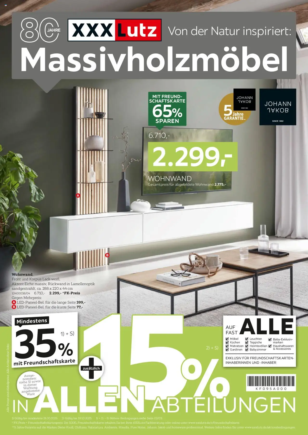 XXXL Lutz Größte Lagerräumungsverkauf (vom 12.10.2025 - 26.10.2025) - Kuchen, Wohnwand