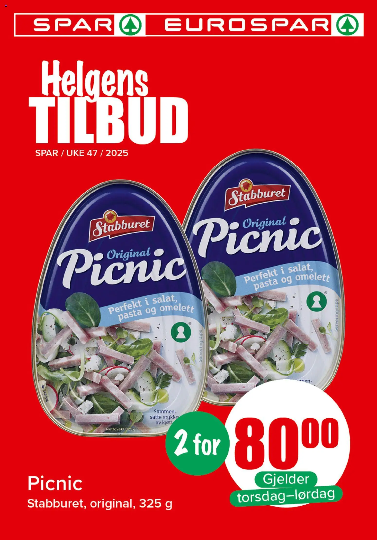 Forhåndsvis Helgens Tilbud fra butikk Spar gyldig fra 20/11/2025